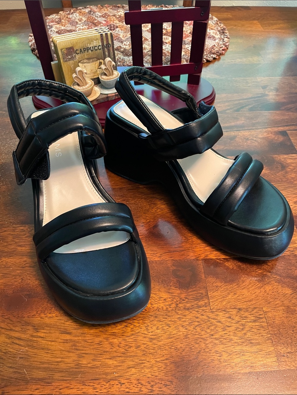 J. ADAMS Rayanne Heeled Sandals, Women’s 9, Black